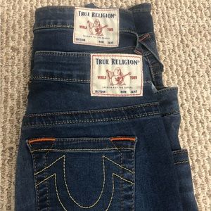 NWOT 2 Pair True Religion Stella Skinny Jeans